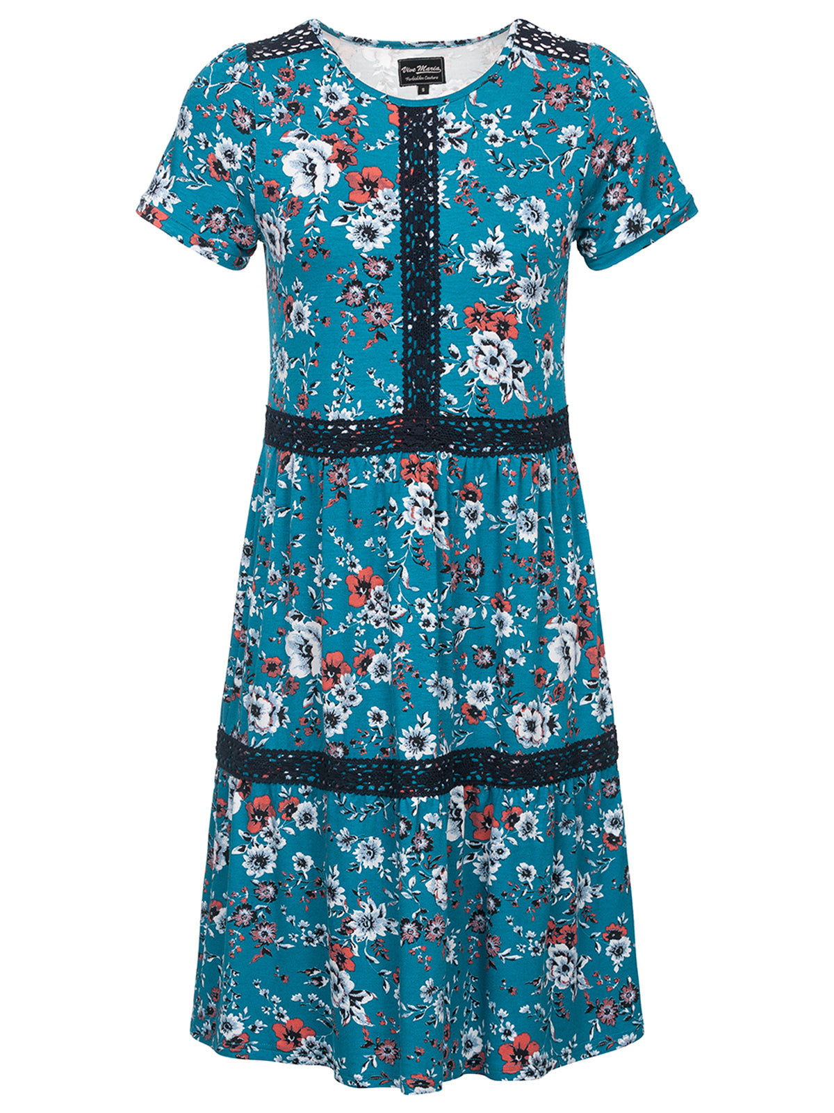 Vive Maria Flower Damen Jerseykleid azur allover