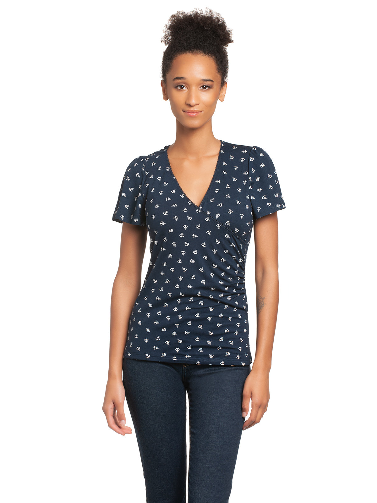 Vive Maria Mer D'Été Damen Wickelshirt blau allover